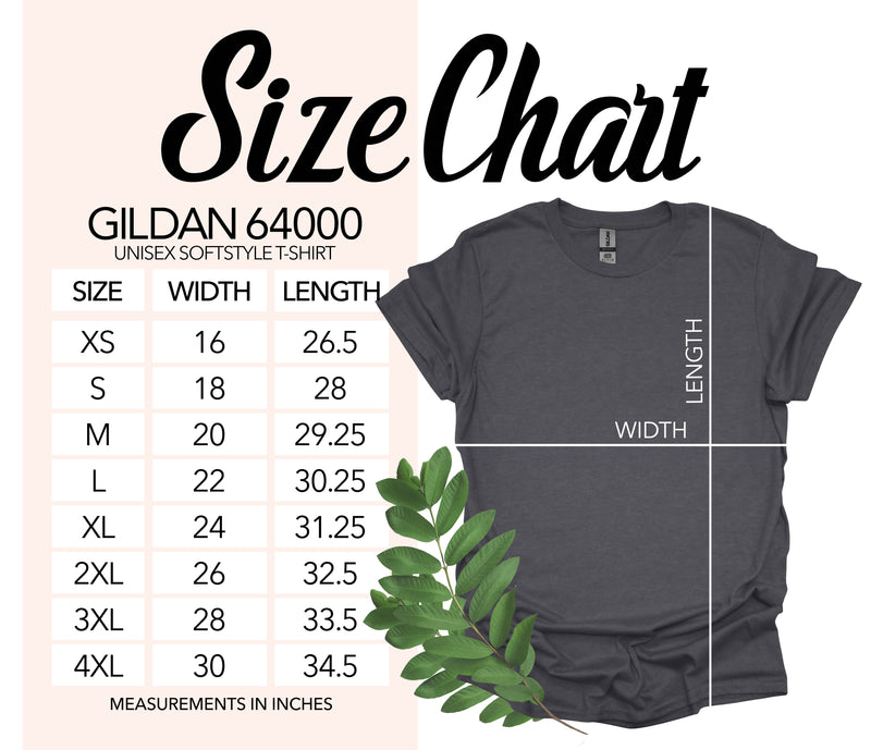 Gildan Size Chart