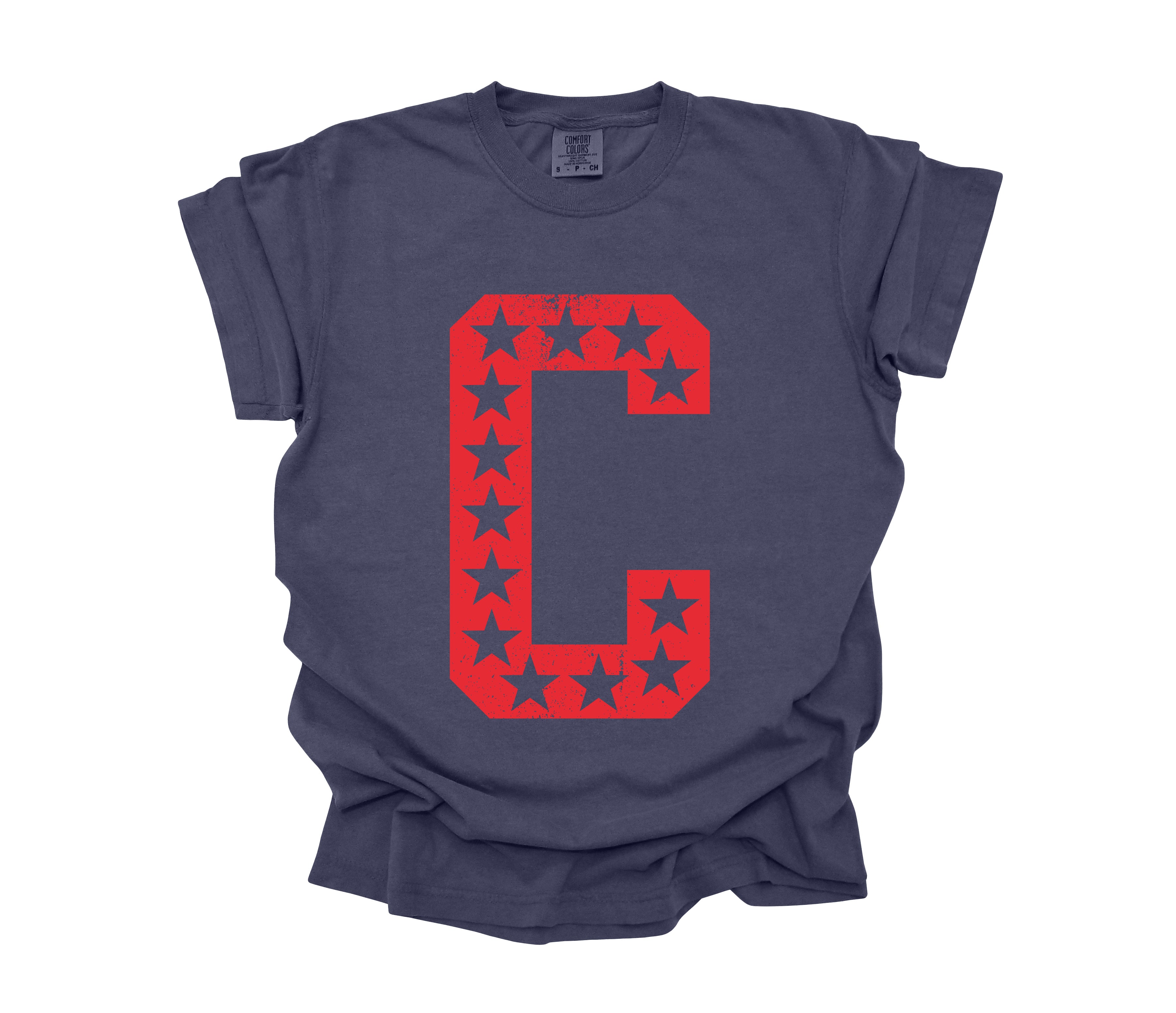 Stars & Spirit Varsity Initial - Letter C