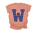 Stars & Spirit Varsity Initial - Letter W